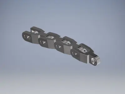 Industrial chain link 3D model