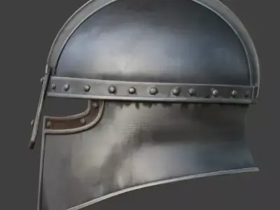 Viking Helmet 3D Model v01 Low-poly 3D model