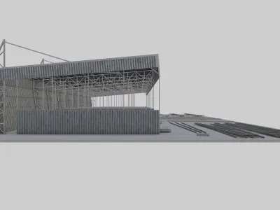 Mini Warehouse And Factory Building Free 3D model