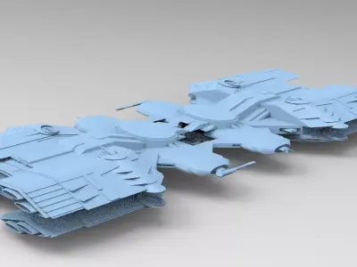 Dark Elven Sci-Fi floor 1 3D model