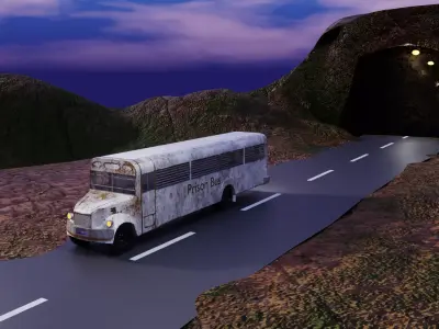 Prisoner Transport Bus Realistic 3D Model for Games and Renders 3D model