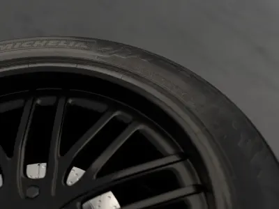 Realistic RIM and Tire 02 Subdivision ready 1K 2K 4K  Low-poly 3D model
