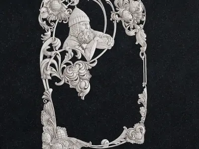 Mirror Picture frame 2 cover for notebook book passport 3D print model