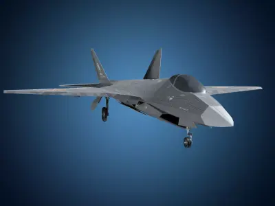F-16 V2 Low-Poly Game Ready with PBR Textures Low-poly 3D model