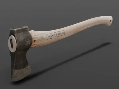 Axe Tool 3D Model Low-poly 3D model