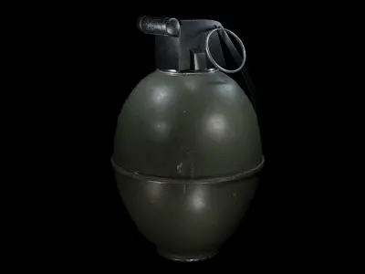 Hand Grenade Low-poly 3D model