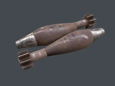 Mortar Projectile 60mm 3D model