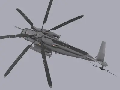 CH-53E Super Stallion US Marines Complex Animation Low-poly 3D model