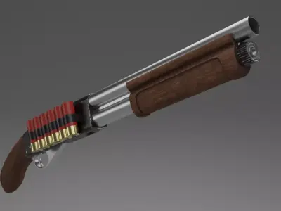 Shotgun Remington 870 3D model