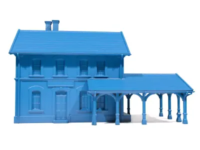 Train station 3D print model