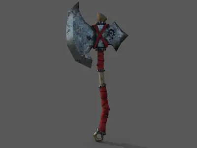 horde axe Low-poly 3D model