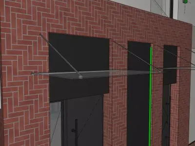Industrial Hall with Office Building 3D model