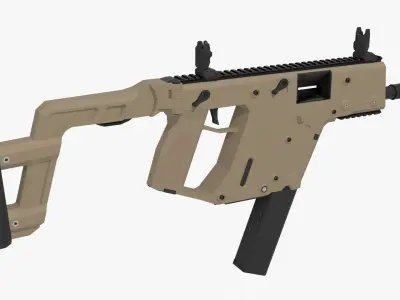 Kriss vector Low-poly Low-poly 3D model