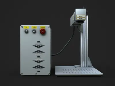Fiber Laser Marking Machine Low-poly 3D model