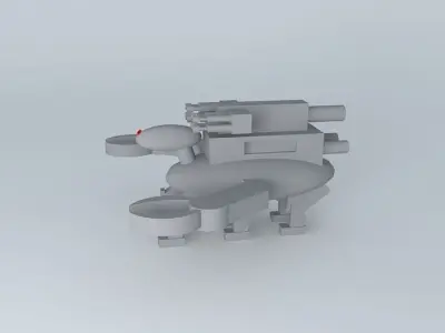 carrier robot with two guns Free 3D model