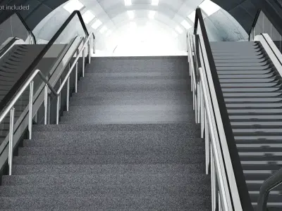 Equipment Dual Escalator 3D model