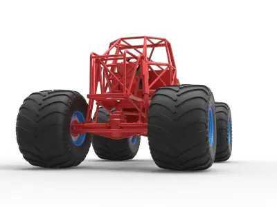 Monster truck base Scale 1 to 25 3D print model