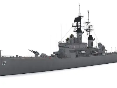 CG 17  -  USS Harry E Yarnell Low-poly 3D model