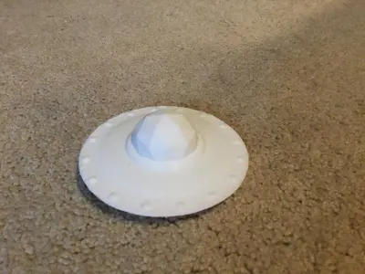 UFO-spaceship lowpoly 3-D model 3D print model