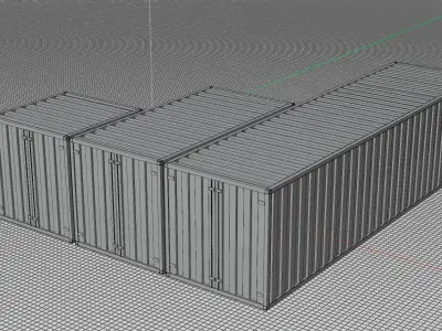 Containers shipping Low-poly 3D model