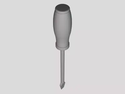 Flathead Screwdriver - Geometry Only No Textures No Materials 3D model