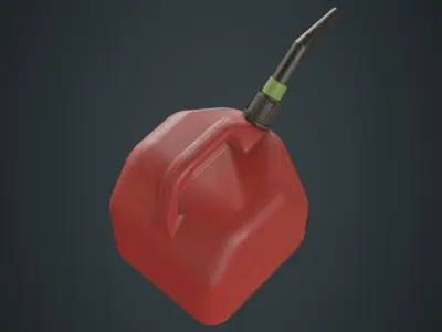 Fuel Can 5B Low-poly 3D model