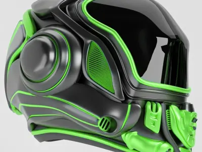 SCI FI HELMET Low-poly 3D model purchase