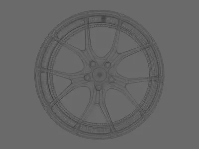 car rim Low-poly 3D model