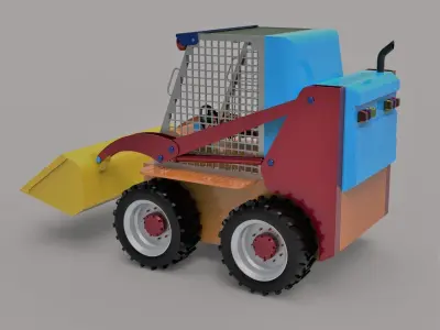 Front Loader Low-poly 3D model