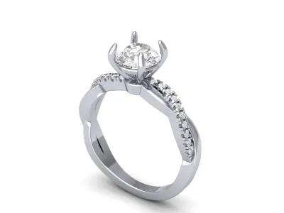 Infinity Wedding Ring 3D print model buy