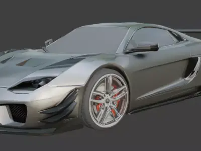 NFS Game Racing Car Low Poly Low-poly 3D model