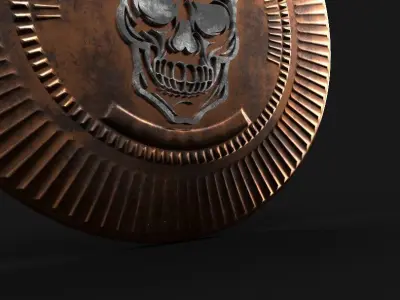 skull pendant 3D print model Low-poly 3D model