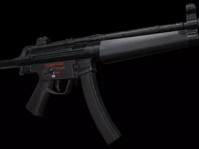 MP5 SMG Low-poly 3D model order
