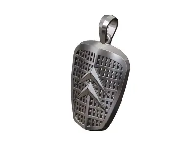 French automotive logo and grill pendant charm 3D print model