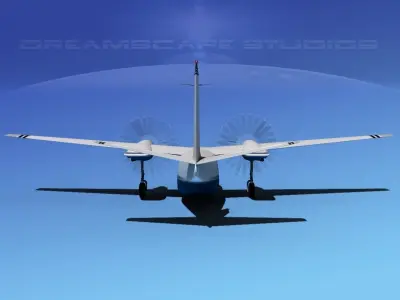 Rockwell Turbo Commander 690 V09 3D model