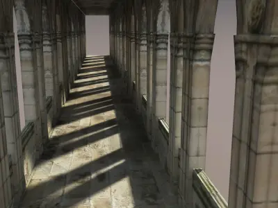 Castle Ruin 2 Low poly 3d Model Low-poly 3D model