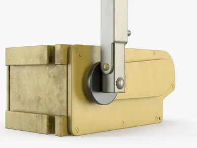 Military Soviet Hand Crank Power Generator 3D model