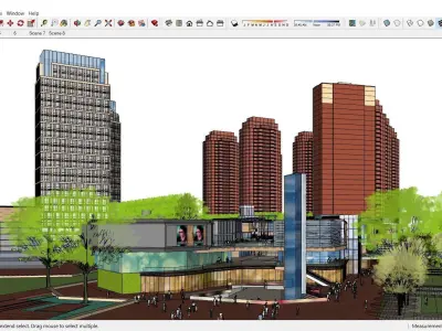 Sketchup Commercial Complex Q3 3D model