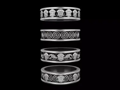 Ethiopia Mask Ring 3D print model