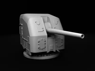Destroyer Maingun Free 3D model