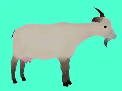 Goat Low Poly Low-poly 3D model