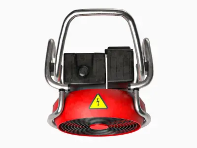 Portable Smoke Exhaust Fan - Low Poly Game-Ready 3D Model Low-poly 3D model