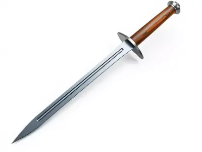 Simple Fantasy Sword Game Asset Low-poly 3D model