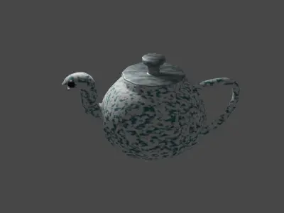 SNAKE HEAD TEA POT Low-poly 3D model