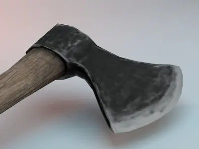 Axe Wooden Model Low-poly 3D model