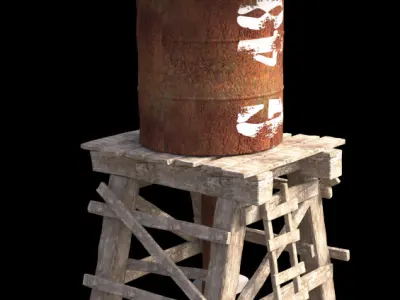 Water tank 3D model 20