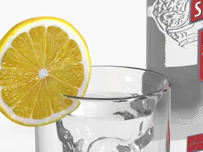  Smirnoff Vodka No21 with Shot and Lemon Slice 