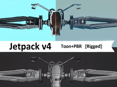 Jetpack v4 Low-poly 3D model