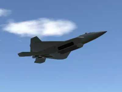 F-22 Raptor High Quality 3D CGI Model Low-poly 3D model