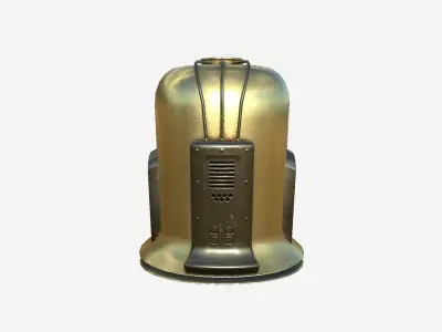 Old Diving Helmet C06 Gold - Character Design Fashion Low-poly 3D model